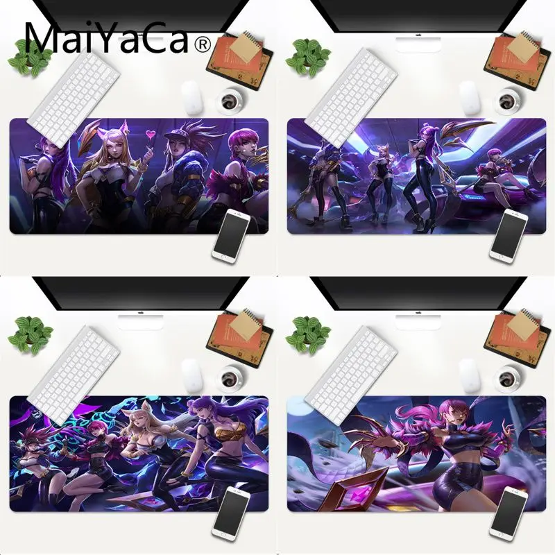 Коврик для мыши MaiYaCa lol League of Legends kda kaisa Ahri akali игровой коврик большой Deak 700x300 мм