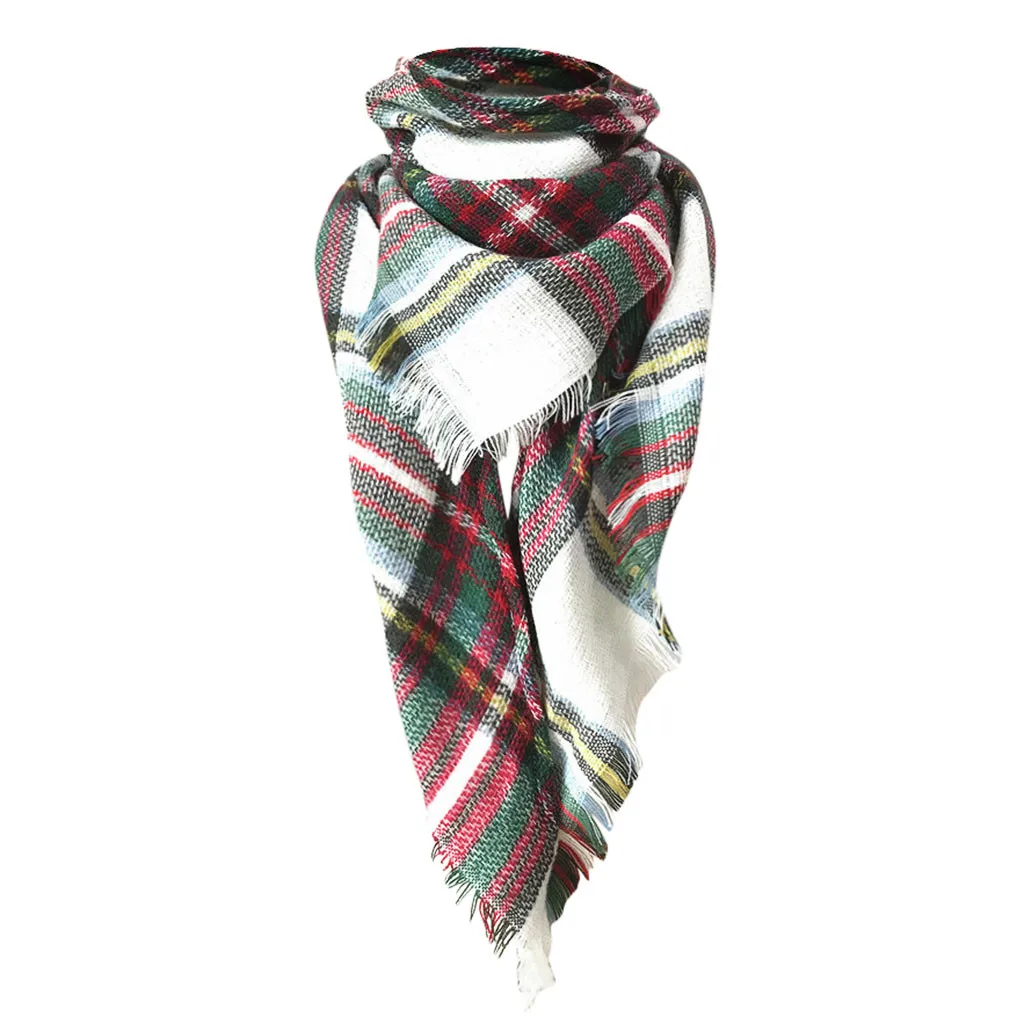 Женский шарф, модный женский теплый длинный платок, цветной шарф, повседневный шарф, двухсторонний, решетка, большой платок, шарфы#11