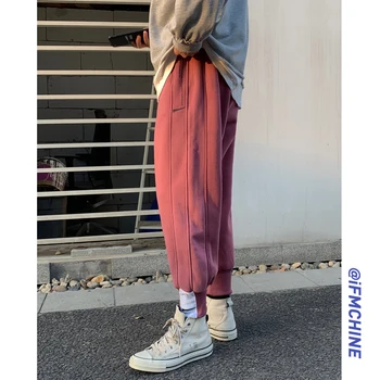 

Winter New Plus Velvet Thick Sweatpants Men's Fashion Solid Color Casual Joggers Pants Man Streetwear Hip-hop Loose Trousers