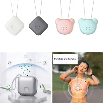 

Portable Cute Bear Air Purifier Necklace Anion Air Freshener Low Noise for Cleaning Germs Dust Viruses Bacteria