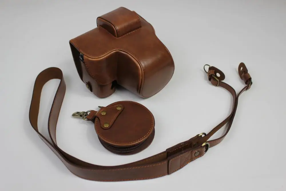 Custodia Protettiva In Pelle Per Fujifilm Fuji X-S10 Xs10 Borsa Per Fotocamera Tracolla Apertura Batteria Obiettivo 15-45Mm