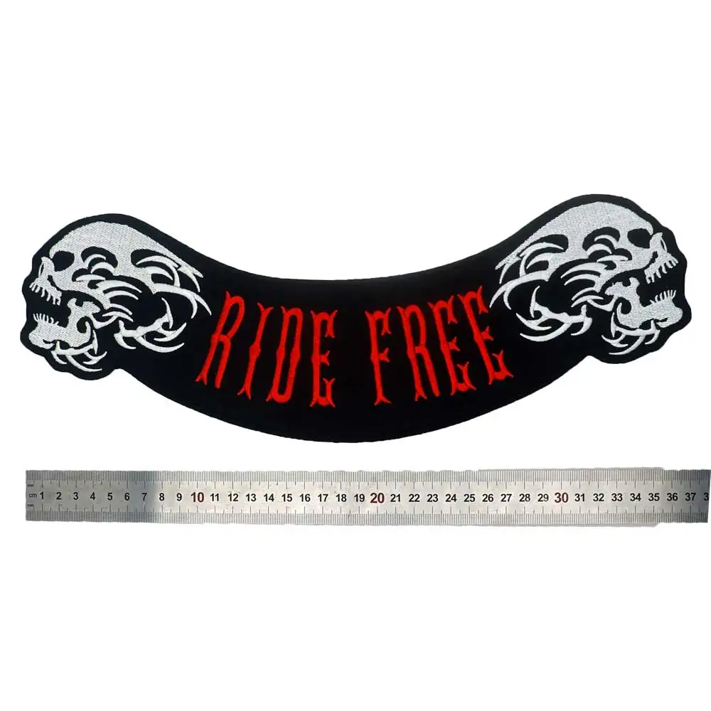 LIVE FREE RIDE FREE ROCKER вышитая швейная этикетка Панк Байкер нашивки одежда наклейки Одежда Аксессуары значок - Цвет: full set 148 a2