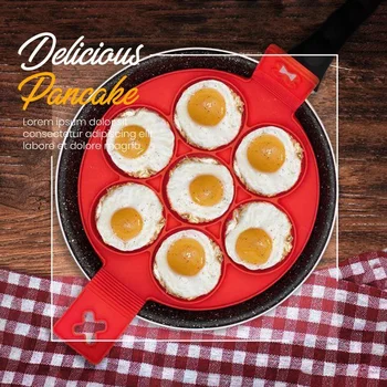 

Flip Cooker Fried Egg Pancake Maker Nonstick Cooking Tool Round Heart Pancake Maker Egg Cooker Pan Flip Eggs Mold Kitchen Baking