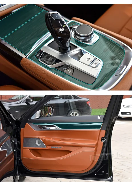 GZGZ Carro center console gear shift dashboard interior capa TPU Protective  Film, para BMW G11 G12 Série 7