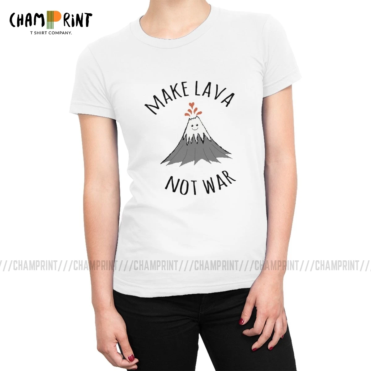 Женская футболка Make Lava Not War с защитой окружающей среды на День Земли эстетическая