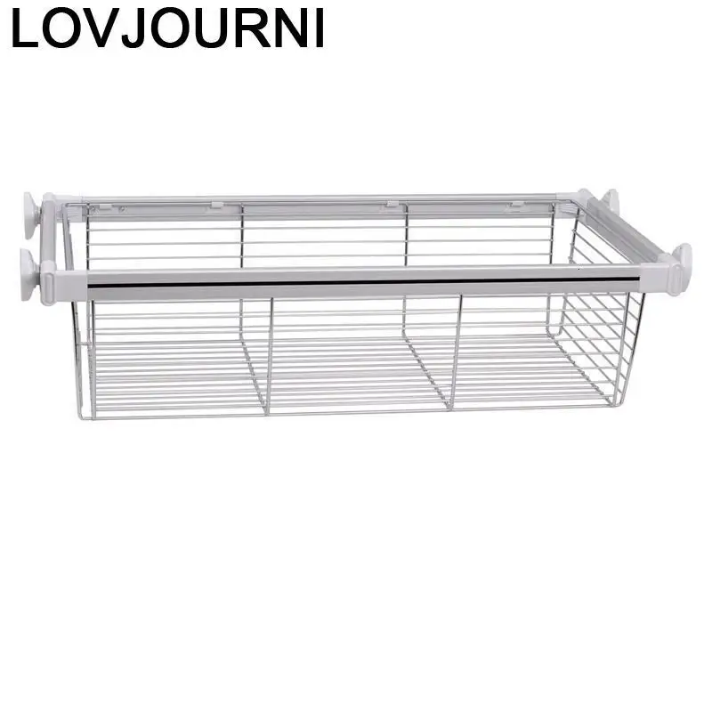 Hanging Shelf Organizadores De Roupas No Guarda Wardrobe Partition Prateleira Estante Shelves Adjustable Closet Organizer Basket | Дом и сад