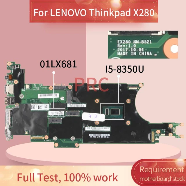 01LX681 For LENOVO Thinkpad X280 I5-8350U Laptop Motherboard NM-B521 SR3L9  DDR4 Notebook Mainboard