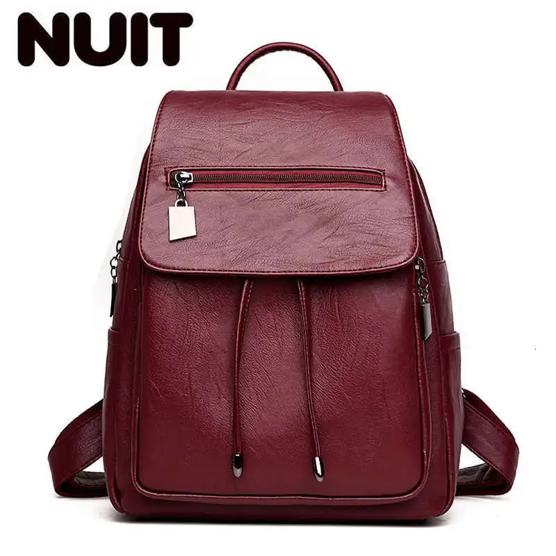 

Woman New Arrival Fashion Female Backpack String Bags Large Capacity School Bag High Quality Leather Backpack Mochila Feminina
