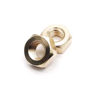 

1pcs M22 M24 M27 M30 M33 M36 M42 M48 copper hex lock nuts outer hexagon through hole flat brass nut