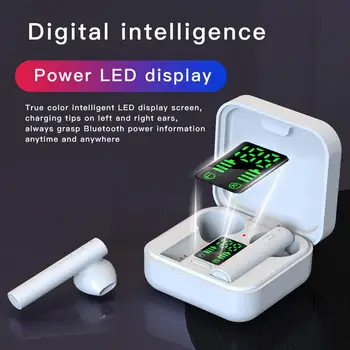 

Solar Powered LED Display Bluetooth 5.0 TWS Wireless Headphones HiFi Earphones Touch Control Wireless Earphones Mini Earbuds