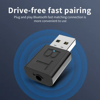 

Bluetooth 5.0 Audio Transmitter Receiver USB Adapter for TV PC Car Speaker Laptop DQ-Drop
