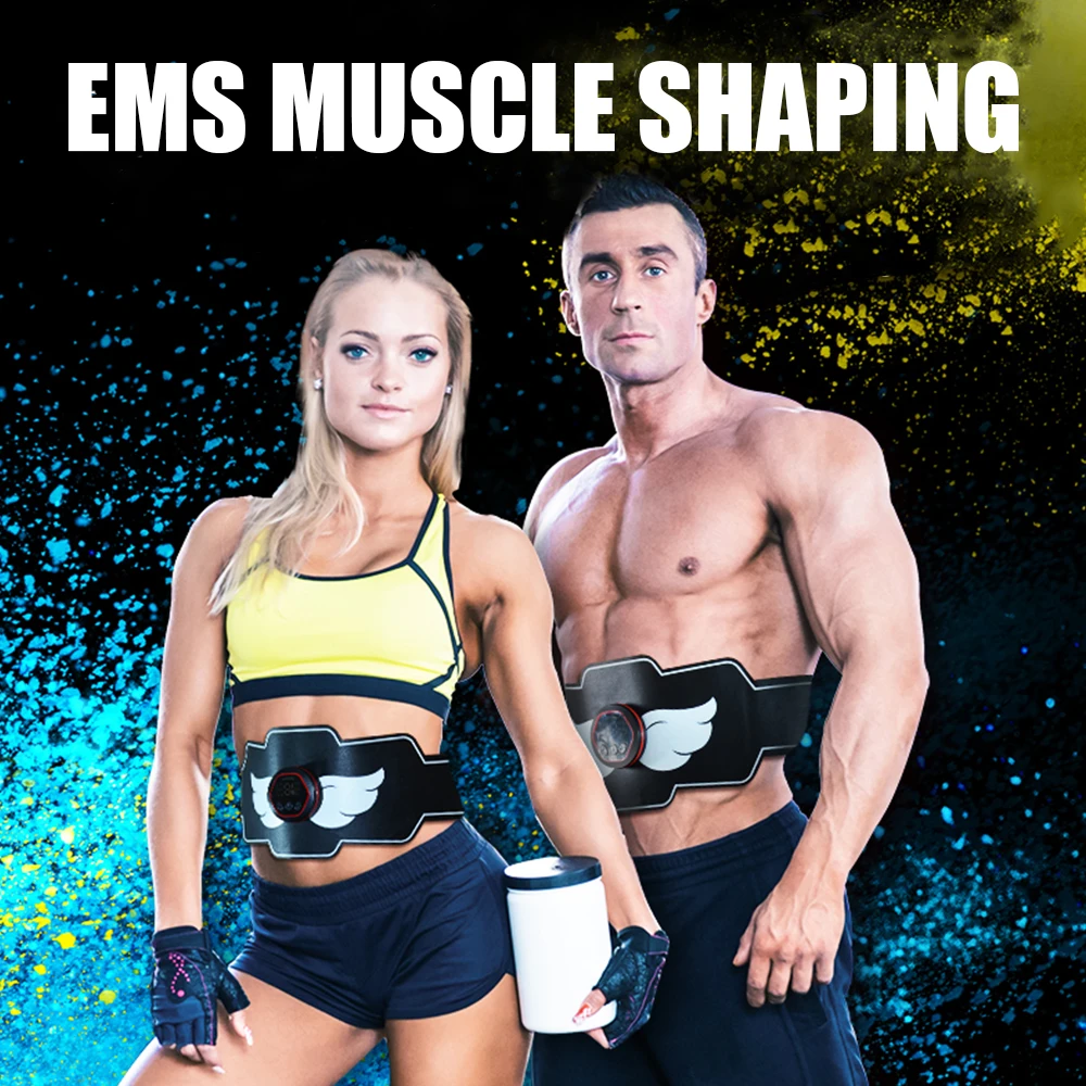 

Unisex EMS Wireless Muscle Stimulator Trainer Smart Fitness Abdominal Training Electric Weight Loss Stickers Body Slimming Belt