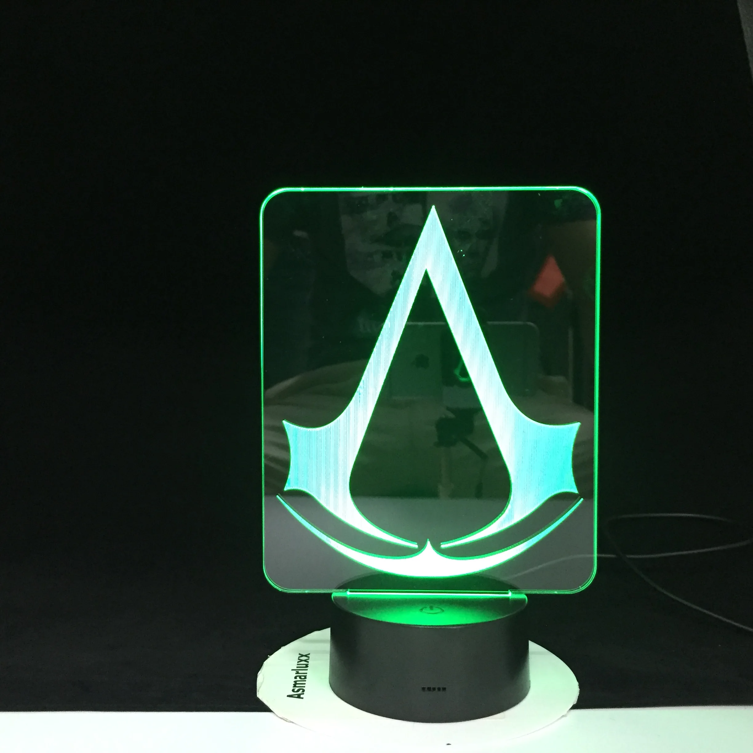 Assassins Creed игры Логотип 3D светодиодный Ночной светильник подарок для детей Украшения в спальню Цвета изменение Кабинет Светодиодный Ночной светильник лампа AW-2872