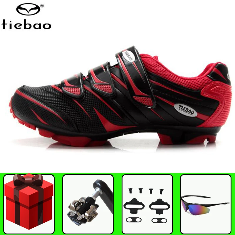 

Tiebao Professional MTB Cycling Shoes SPD Cleat pedal set Outdoor Athletic Racing Bike Shoes self-locking Bicycle Shoes sneakers