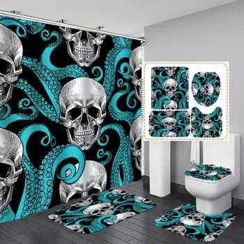 

Shower Curtain - Bathroom Curtains Accessories-Skull,Decorations