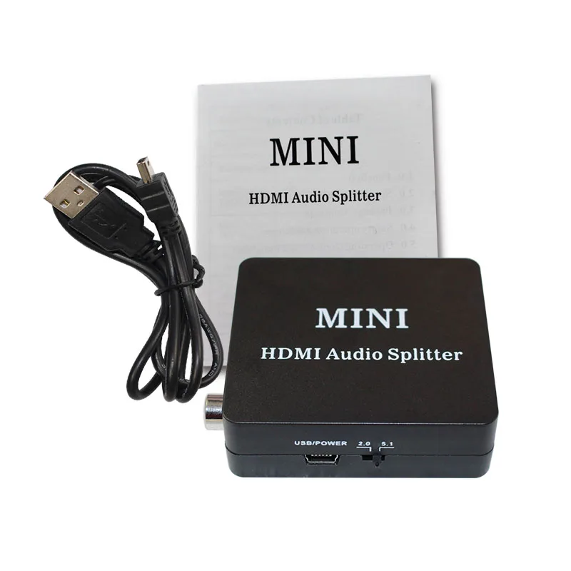 Мини Hdmi аудио сплиттер HDMI к HDMI SPDIF, коаксиальный, наушники 2CH/5.1CH, аудио экстрактор конвертер аудио сплиттер с Usb кабелем