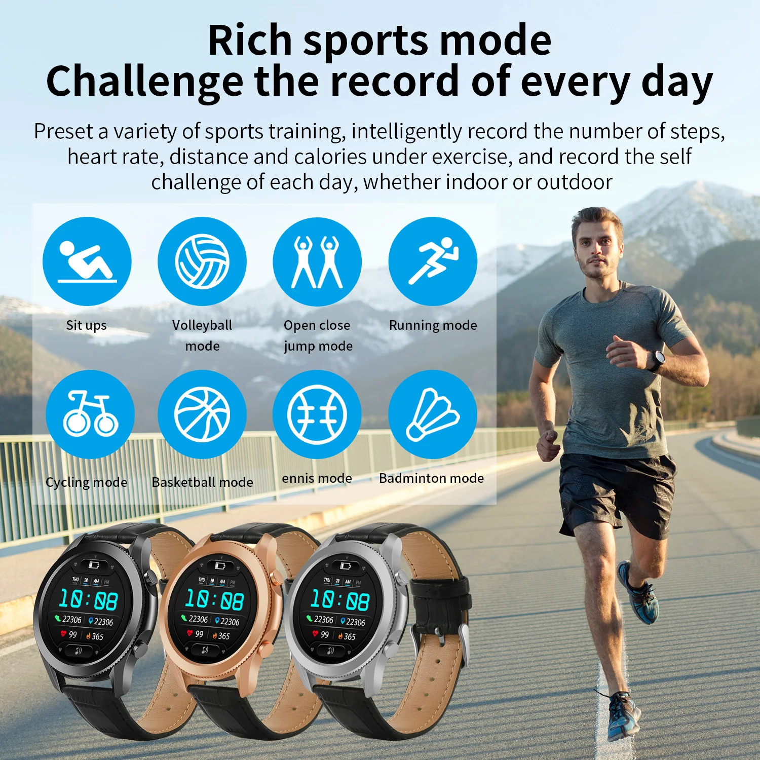 Galaxy W3 Smartwatch Fitness Tracker Bracelet Bluetooth Call Men's Smart Watch Waterproof IP68 Women's Watches for Huawei Xiaomi