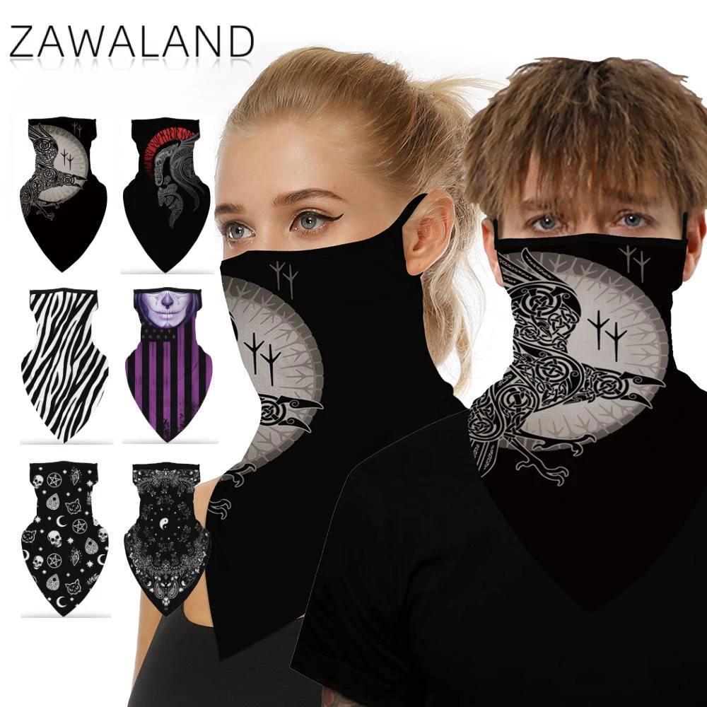 mens head wrap bandana ZAWALAND I can't breathe Print Triangular Bandana Scarves Anti-UV Smooth Camping Cycling Fishing Breathable Headband for Adult mens linen scarf