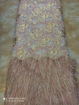 

African Milk Silk Lace Fabric Embroidered Nigerian 3d Flower French Lace Fabric Green High Quality 2019 Tulle Lace Fabric