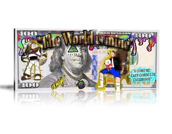 

HD Print Alec Monopoly Oil Painting Home Decor Wall Art on Canvas The World is Mine Canvas Printings Canvas Painting