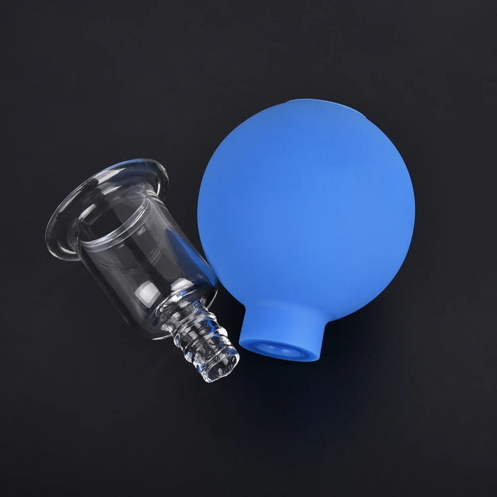 4Pcs/Set Professional Vacuum Cans Kit PVC Head Glass Vacuum Cupping Cups Family Full Body Massage Chinese Therapy Health Care