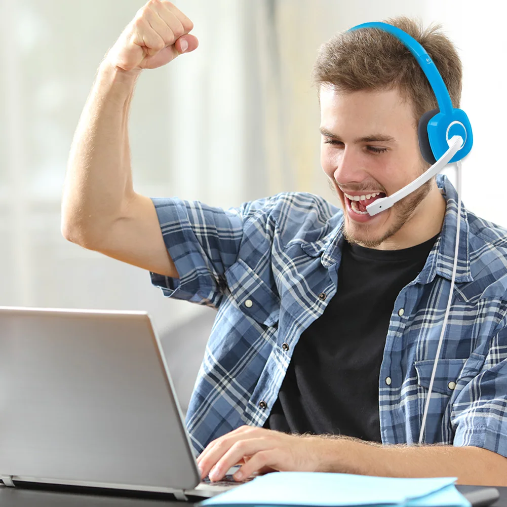 Logitech H150 3 5mm Wired Headphone Stereo Over Ear Headset Headphones with Microphone Multi function noise cancelling Headphone