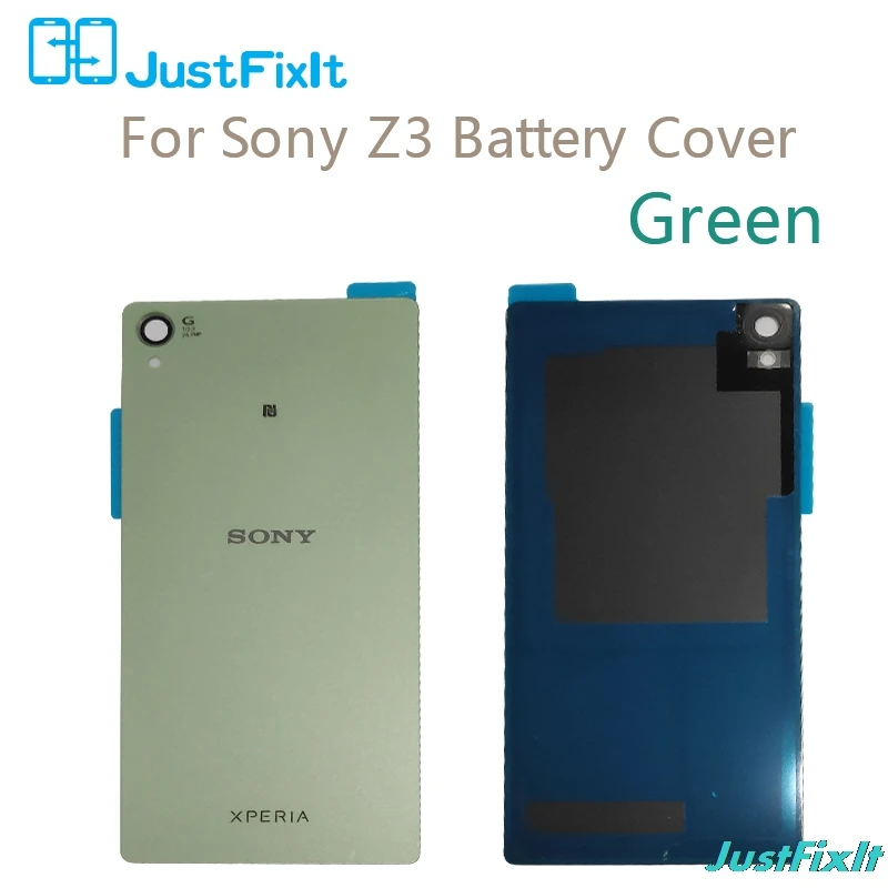 Зеленый Задняя крышка для SONY XPERIA Z3 L55T D6603 D6643 D6653 чехол для задней панели YUYEAO Z3 Задняя стеклянная крышка Крышка батарейного отсека - Цвет: Зеленый