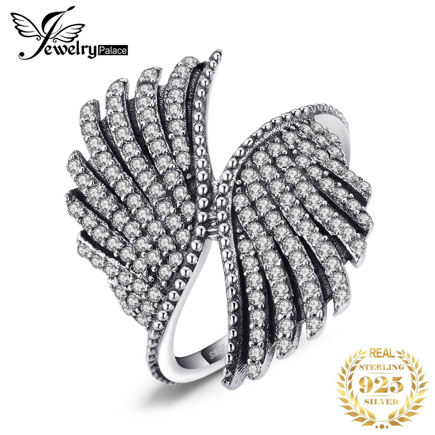 Jewelrypalace стерлингового серебра 925 великолепный Перо кольцо | Украшения и