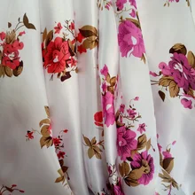 Ткань ремесло атласная ткань печать лента материал глянцевый Шармез полиэстер Тильда шарф материал