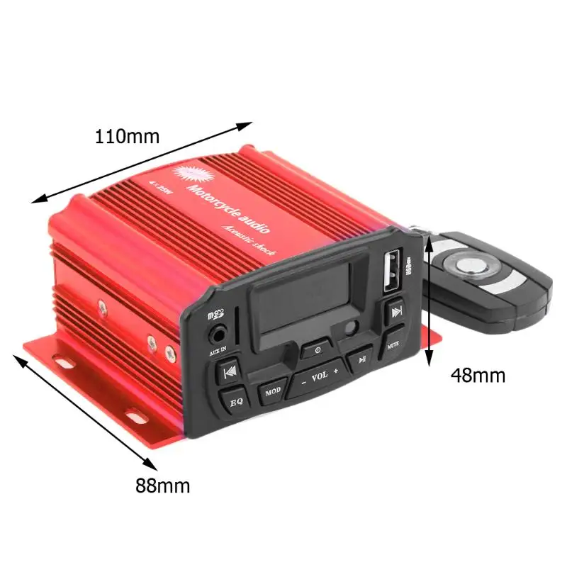 Lcd мотоцикл MP3 музыкальный плеер USB TF FM радио Противоугонная сигнализация ACC память 3 дюймов стерео колонки многофункциональная звуковая система