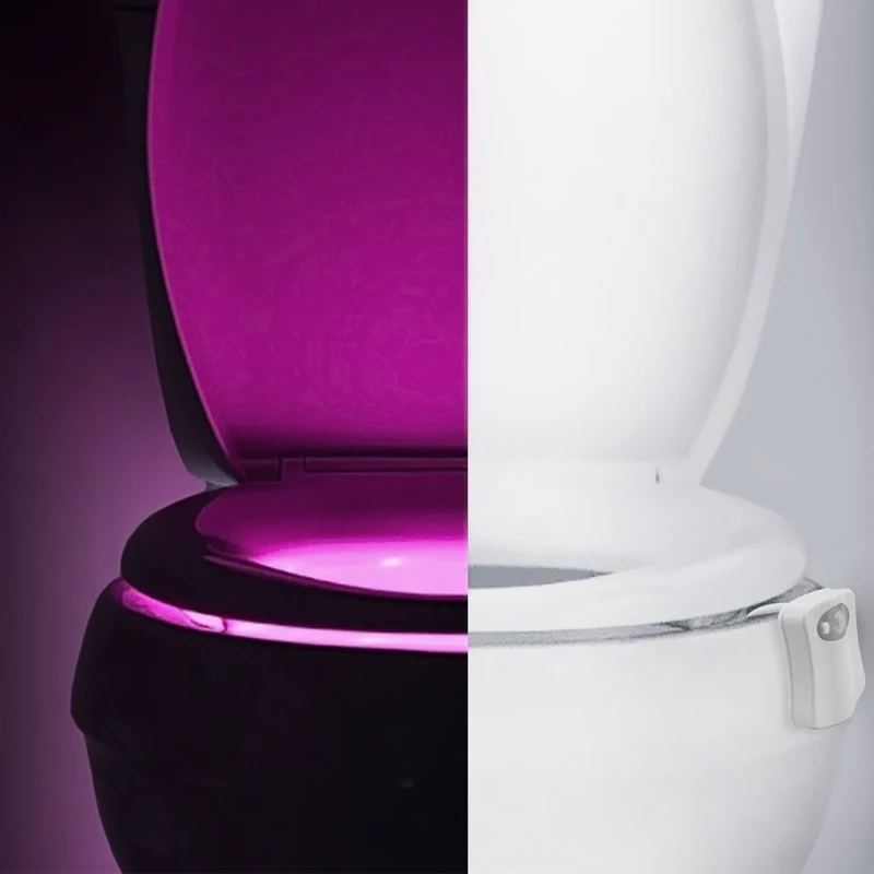  WC LED Toilet light Smart Motion Sensor Waterproof Bathroom toilet Night Light 8 Color Conversion L - 4000115633827