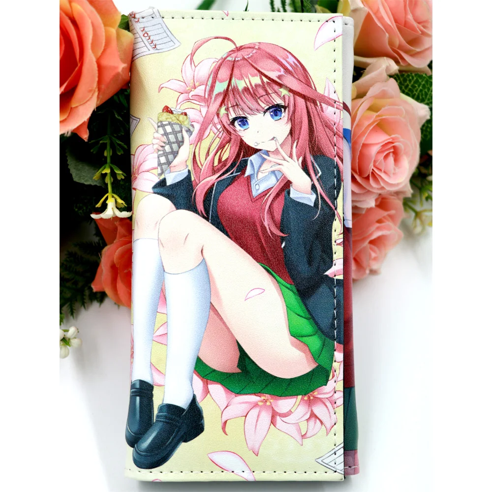 Красочный Длинный клатч с аниме кошелек Nakano Itsuki кожаный застежкой|Кошельки| |