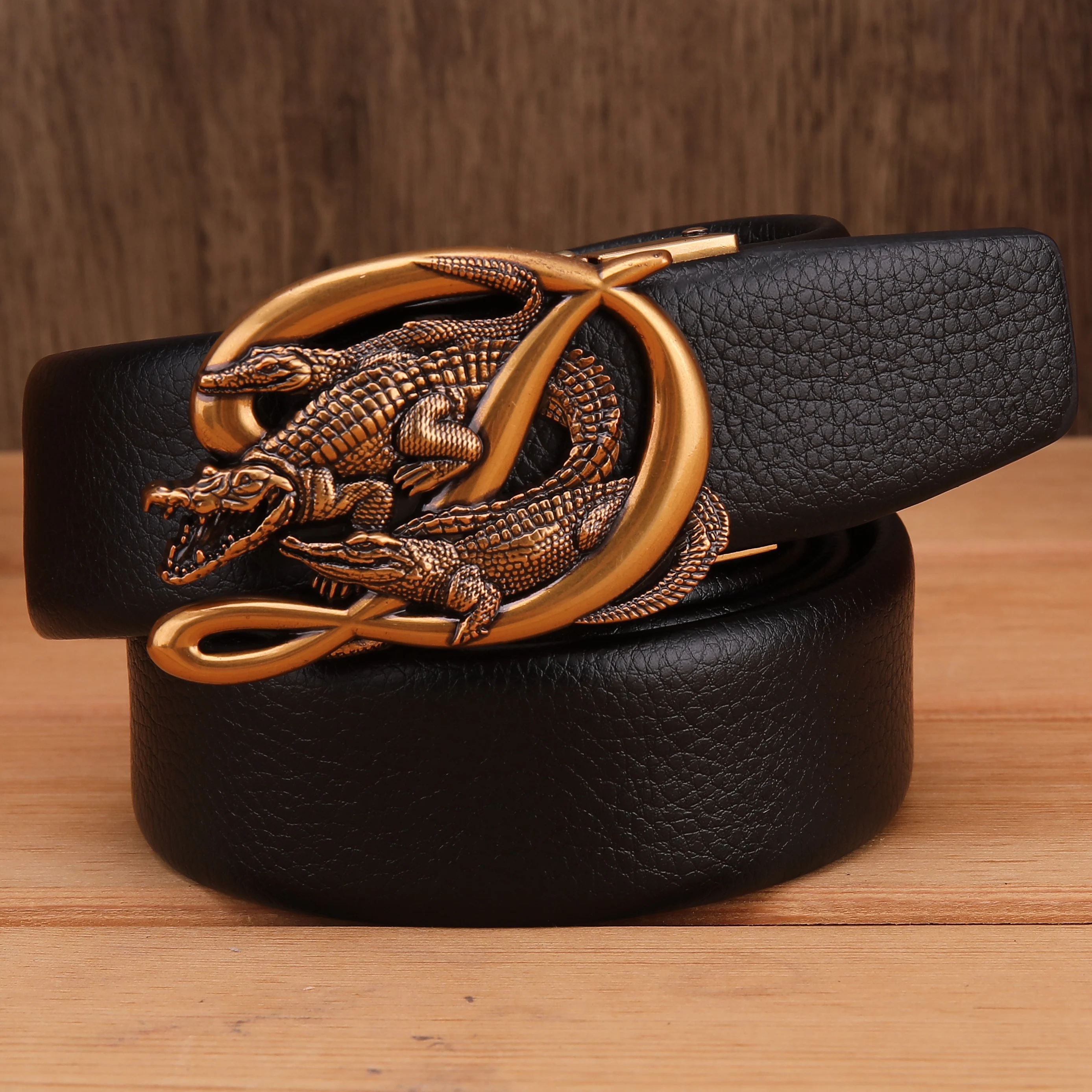 

2019 new crocodile alligator mens belts luxury high quality big size waist strap 140 cm 150 160 170 180 110 130 automatic buckle