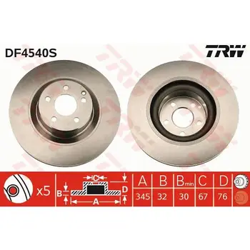 

Brake disc MERCEDES W220/C215 600/55/63AMG 99-06 front ve