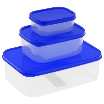 

Set of food containers, rectangular, 3 pcs: 150 ml