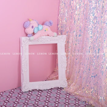 

christmas decor photo booth props Seamless shinny silver curtain photography wedding sequin backdrop graduation party decoration