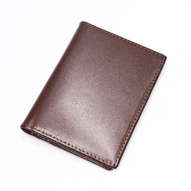 artesanal bifold fino pequeno homem carteira carteira