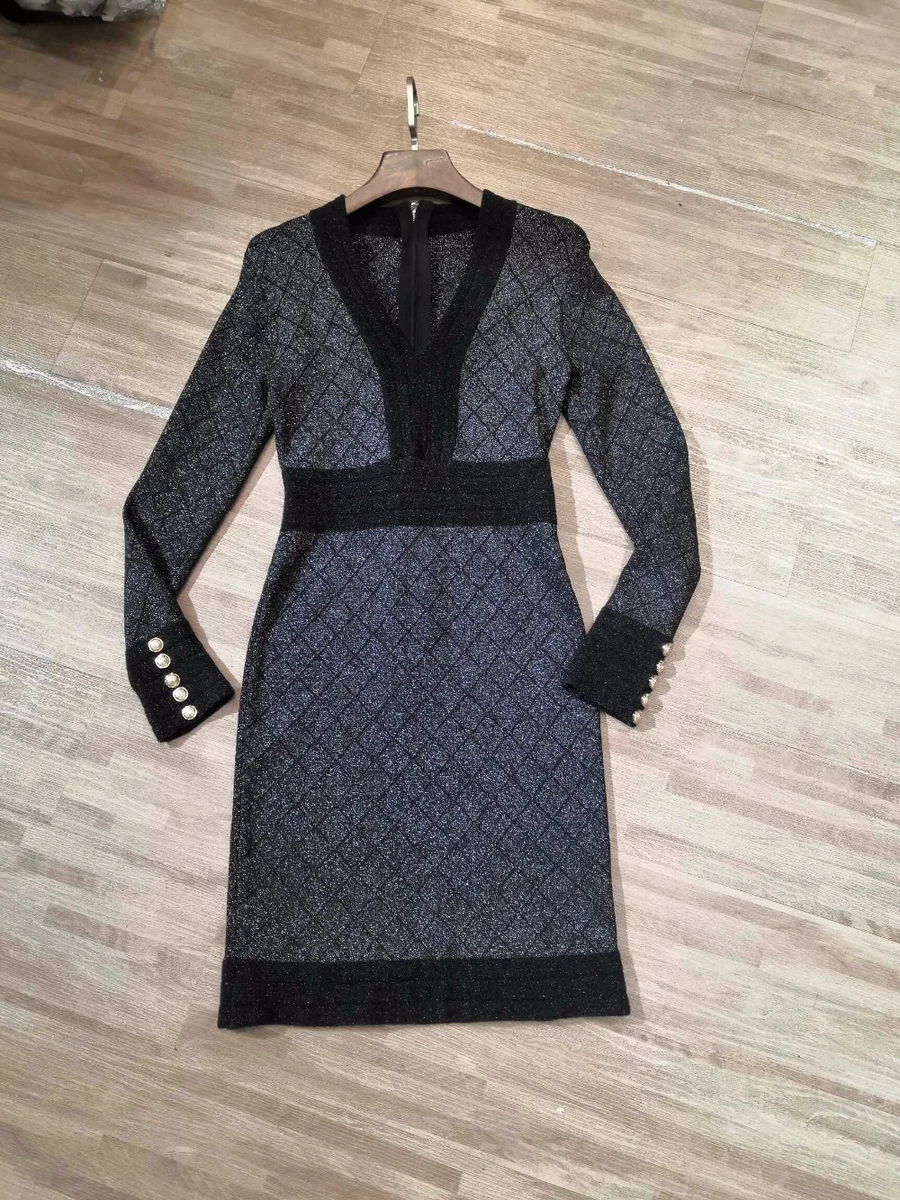 2019FW повседневное женское трикотажное лоскутное платье женское модное тонкое платье с длинным рукавом ddxgz2