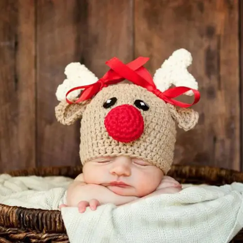 Navidad sombrero de Santa Claus para bebés recién nacido gorro de Crochet  para bebé de Navidad foto Prop sombreros de traje gorras 0 4M|hat crochet|hat  hathat newborn - AliExpress