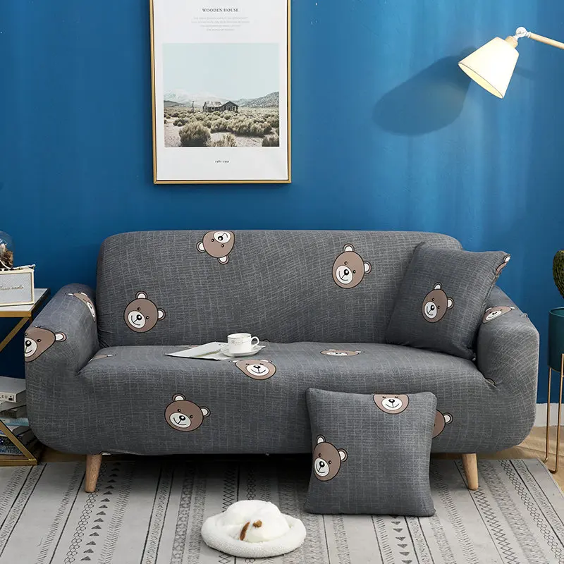 1 шт. чехол для дивана эластичный Цветочный контурный Принт Стиль покрывала для дивана стрейч для диван в гостиной крышка Loveseat секционный чехол для дивана - Цвет: Color 22