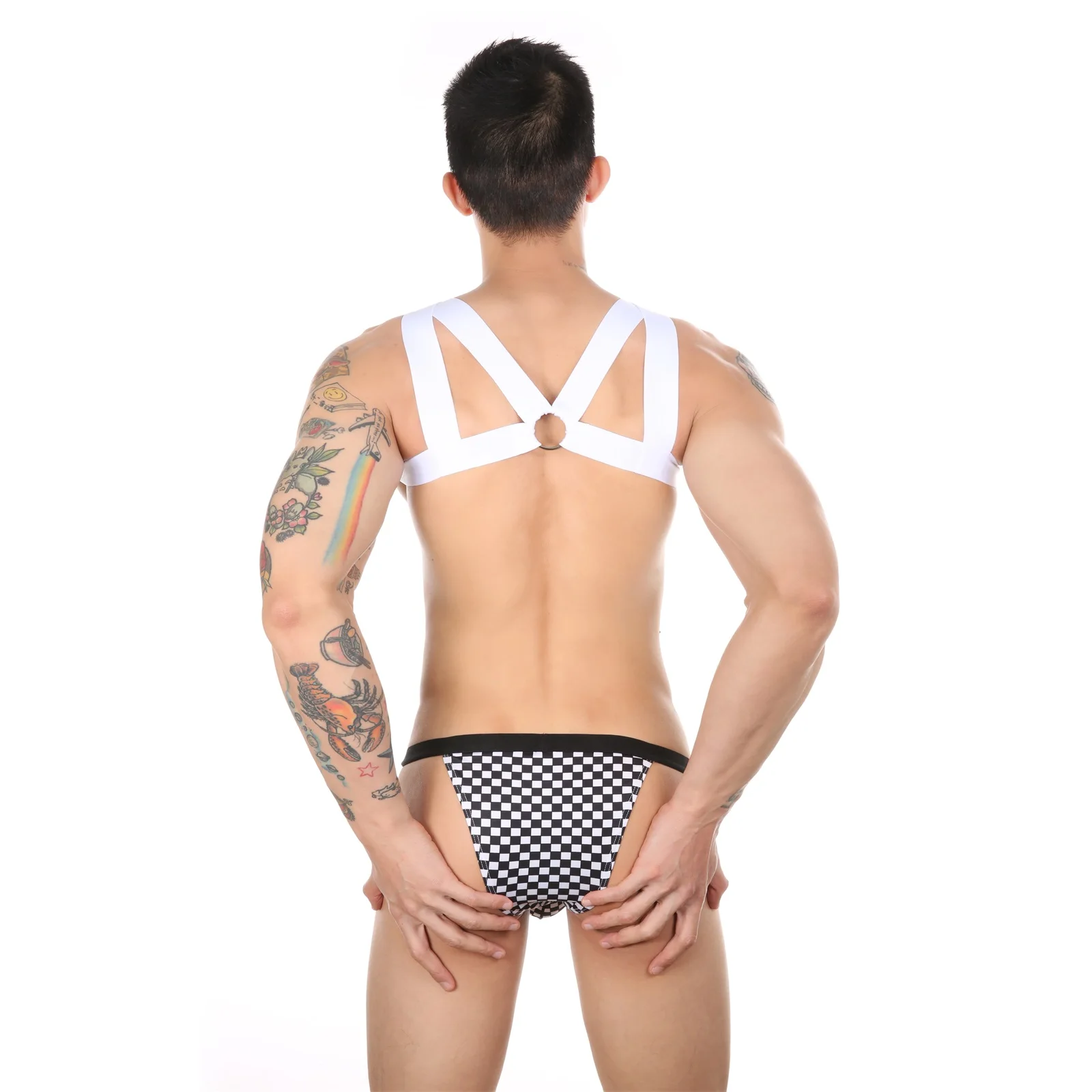 CLEVER-MENMODE Men Harness Bondage Clubwear Costume Sexy Underwear Set Shoulder Body Chest Muscle Belt Straps Arnes Hombre Lingerie -Zentai shop online H74a657fb84154a94a7e45c8ebda4117bH.jpg