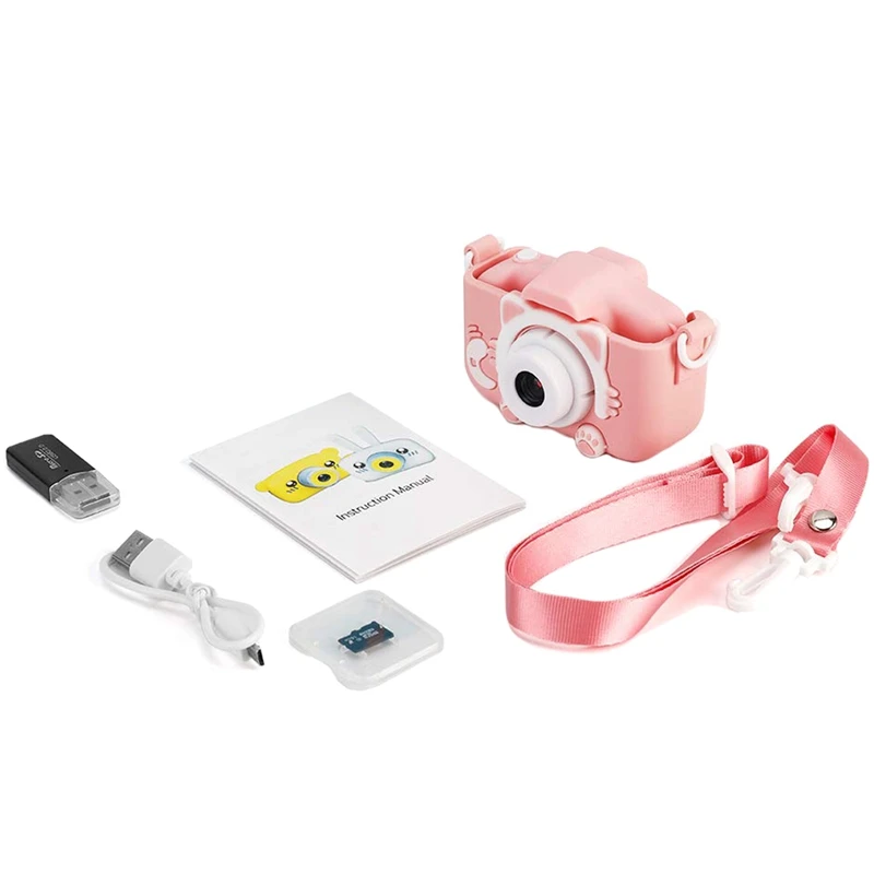  Children's Camera 12.0MP 1080P 2.0 Inch Screen Children's Video with 32GB TF Card Camera Anti-Fall 
