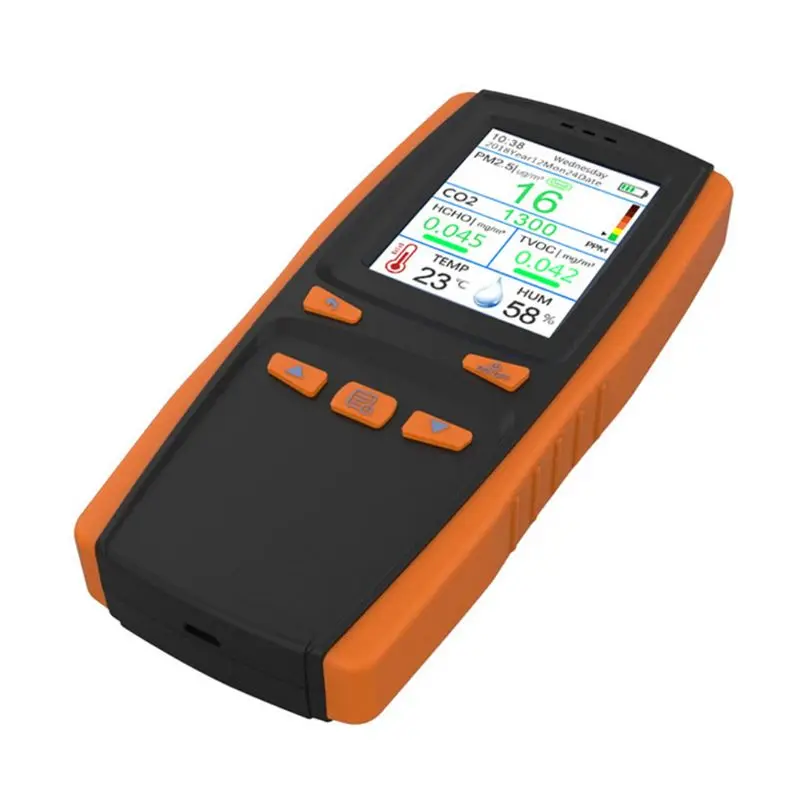 

Air Quality Monitor for PM2.5 PM10 Particles CO2 Temperature Humidity A5YD