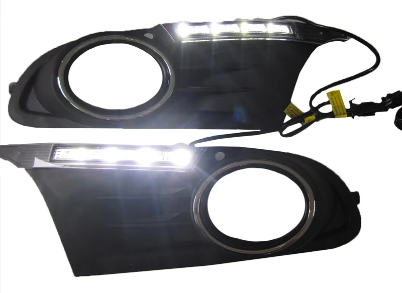 2pcs For Volkswagen Golf 6 MK6 2010-2013 6000K White Light LED Daytime Driving Running Light DRL Car Fog Lamp