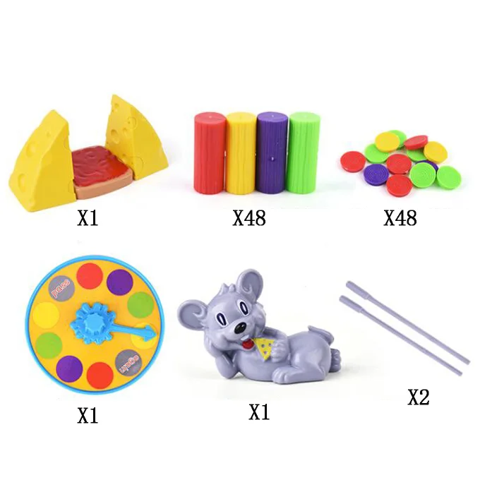 Ice Breaker Wall Demolish Game Mouse Cheese Stacking Puzzle Party Toy Kids Children Board Table Games Family Fun