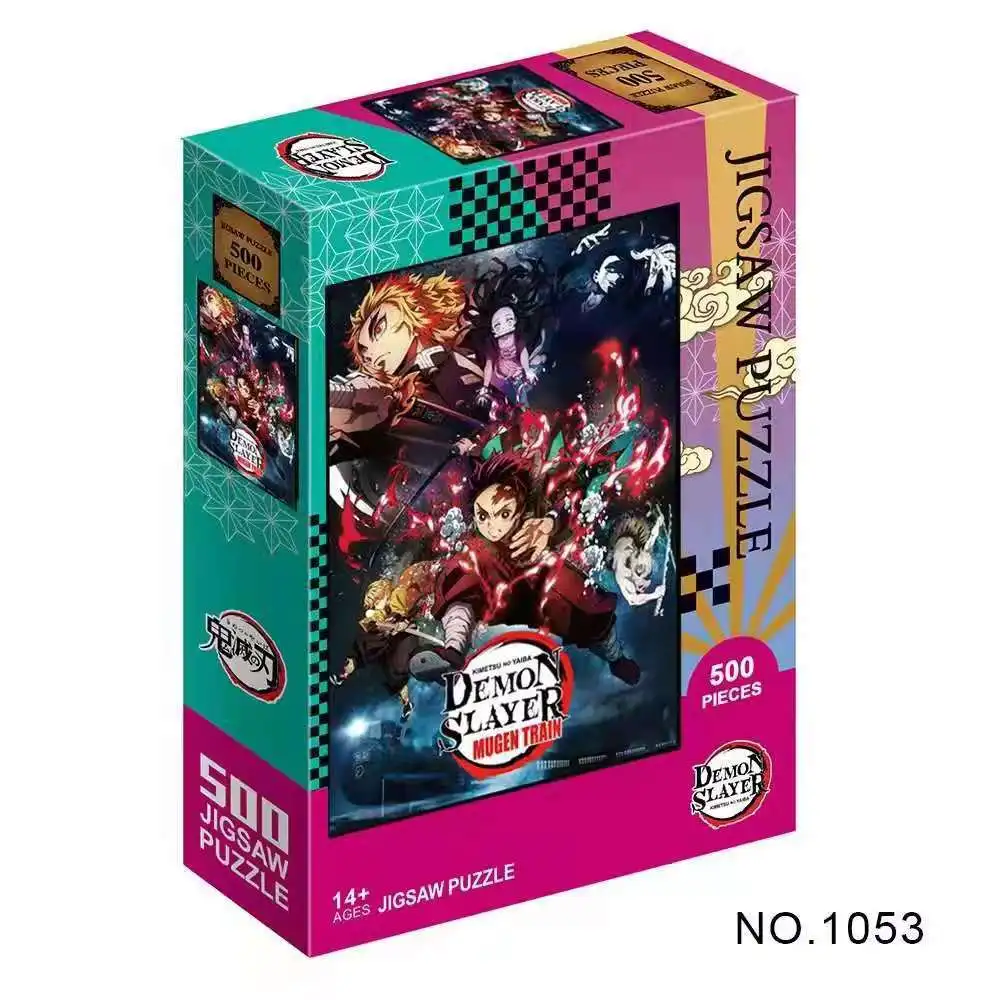 Anime Jigsaw Puzzle 500pcs 1000pcs Demon Slayer Age 14+ Christmas Gift 3