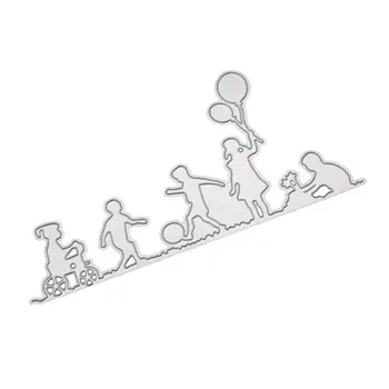 

Children Playing Metal Cutting Dies Stencil DIY Scrapbooking Album Stamp Paper Card Embossing Crafts Decor 95AA