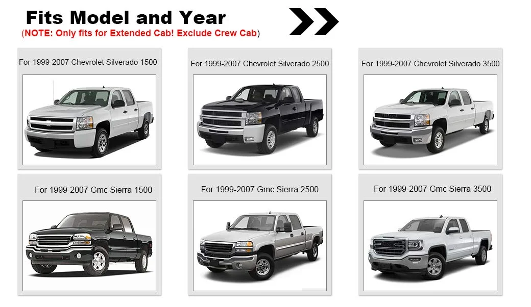 Chevy Silverado дверная ручка, удлиненная Задняя ручка для входной двери кабины для 1999-2006 Chevy Silverado GMC Sierra