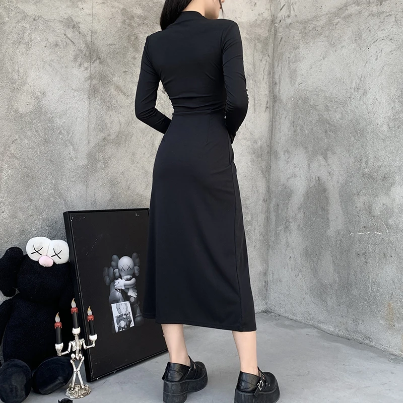 V-neck Elegant Gothic Dress 5