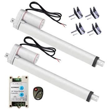 

2X DC 12V 330lbs 350mm 14" Stroke Heavy Duty Linear Actuator &Wireless Control Motor Controller for Electronic Medical Auto Use